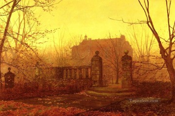 ジョン・アトキンソン・グリムショー Painting - 秋の朝の街の風景 ジョン・アトキンソン・グリムショー